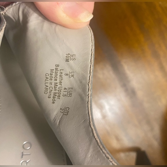 NEW Franco Sarto Grey Leather Cork Wedge Platform Sandals Size 10 M - Picture 6 of 6